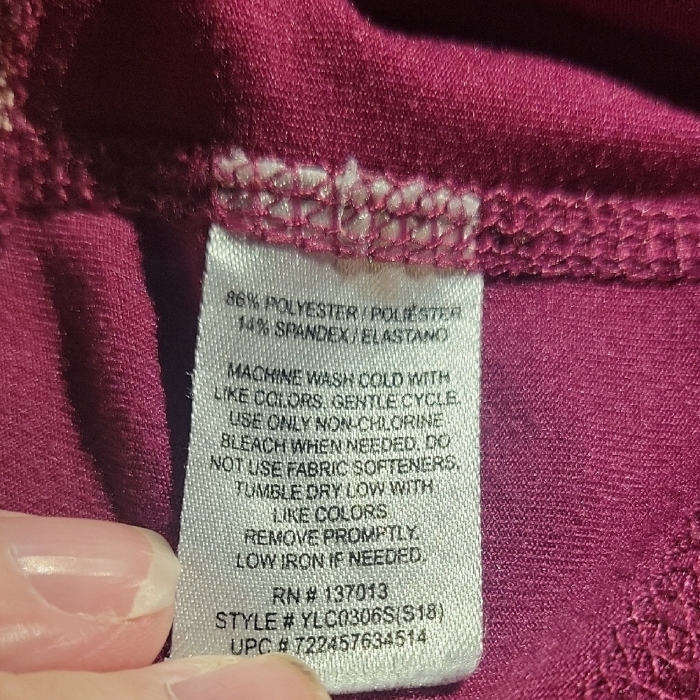 Women's Burgundy Pants - Picture 4 of 4